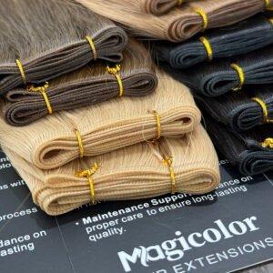 Genius Weft hair extensions 100% virgin human hair straight 20"
